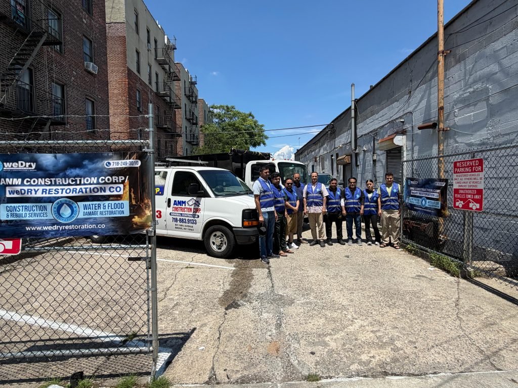 ANM Construction Corp team and truck fleet